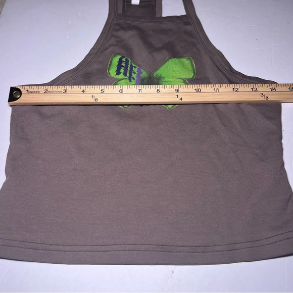 Fabletics Women's Live-In Butterfly Halter Tank Top Willow Bark Size Small Y2K - Picture 6 of 10